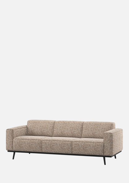 Statement Sofa 3-Seater – Light Brown Mélange
