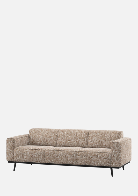 Statement Sofa 3-Seater – Light Brown Mélange