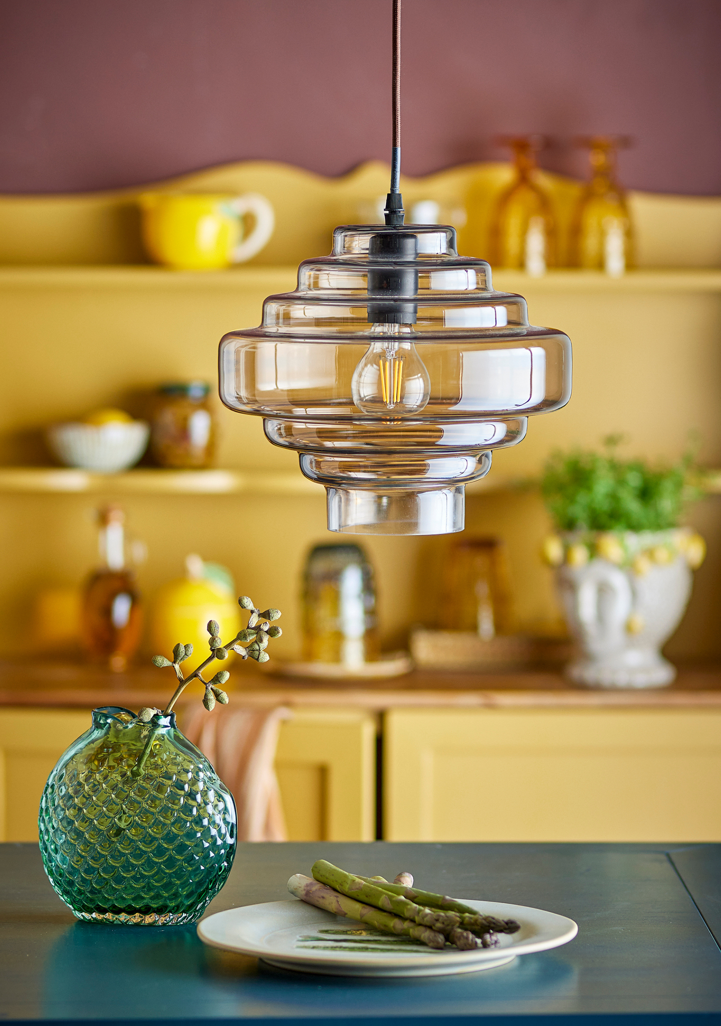 Ilua Brown Pendant - Elara Maison