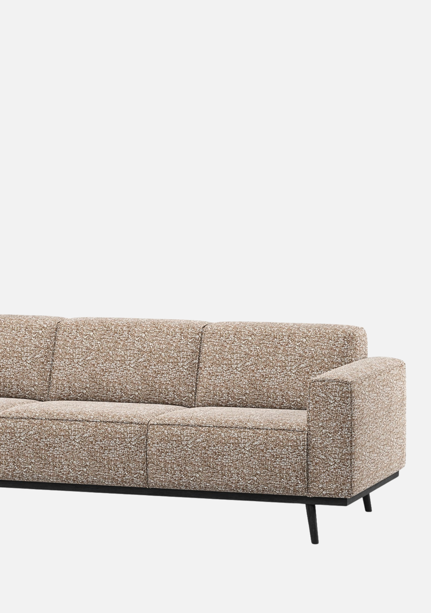 Statement Sofa 3-Seater – Light Brown Mélange