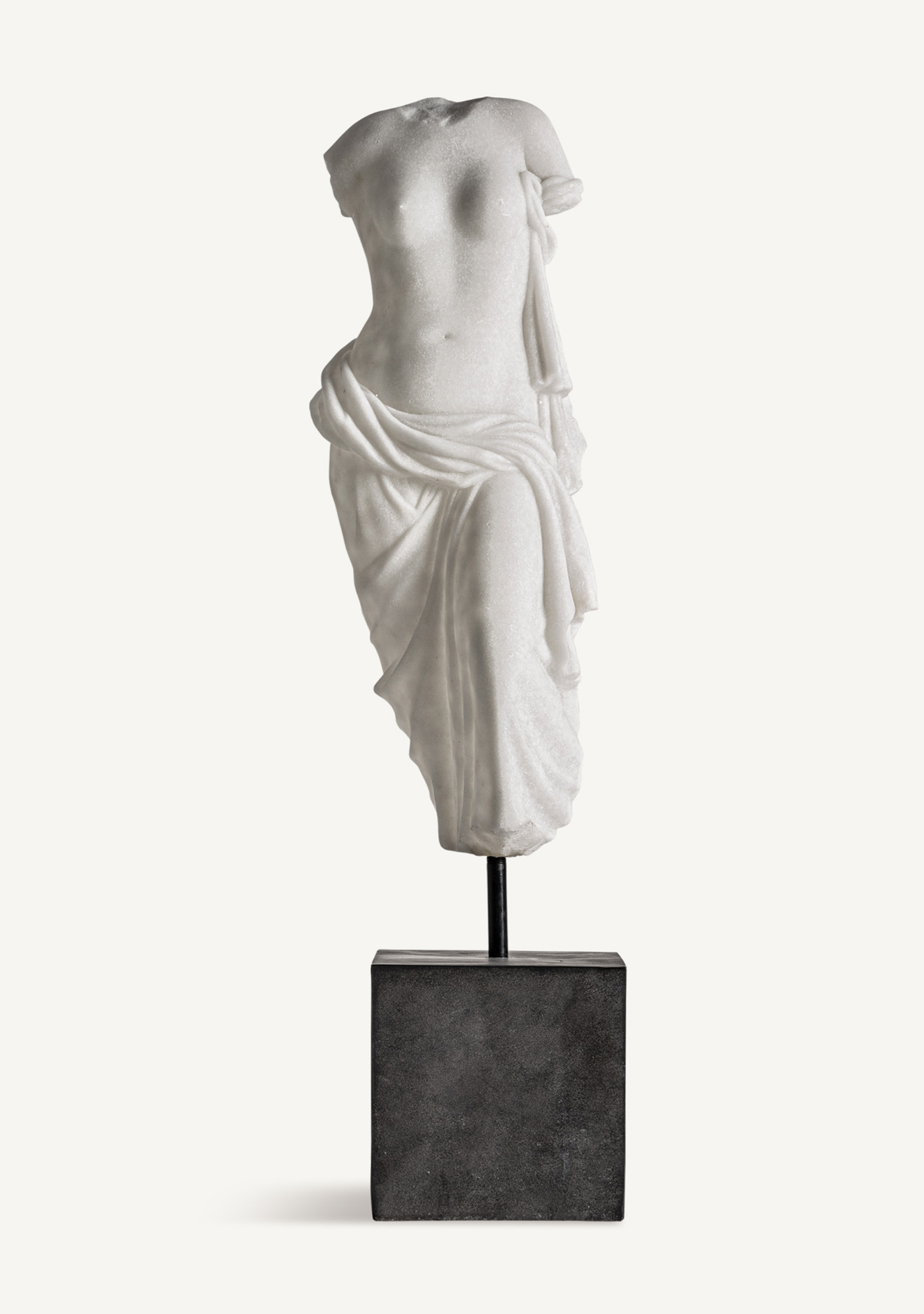 Thais Classical Floor Sculpture – White - Elara Maison