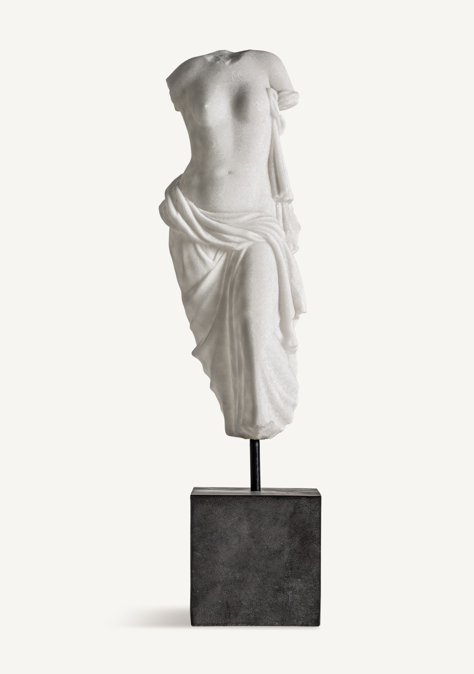 Thais Classical Floor Sculpture – White - Elara Maison