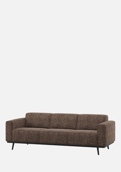 Statement 3-seater sofa 230 cm brown melange