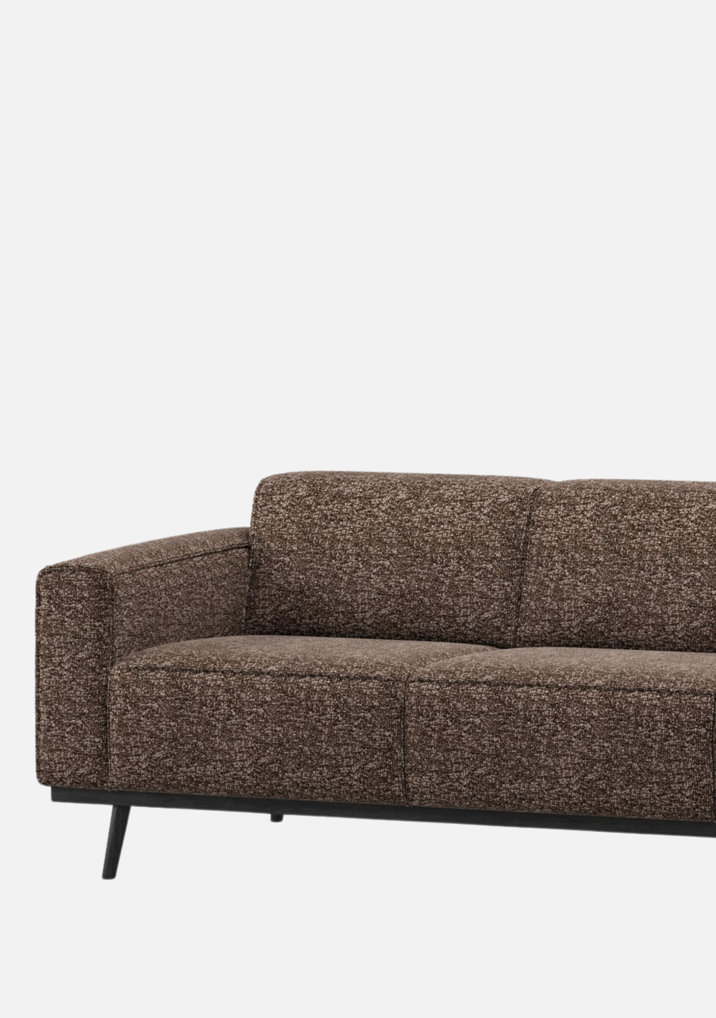 Statement 3-seater sofa 230 cm brown melange