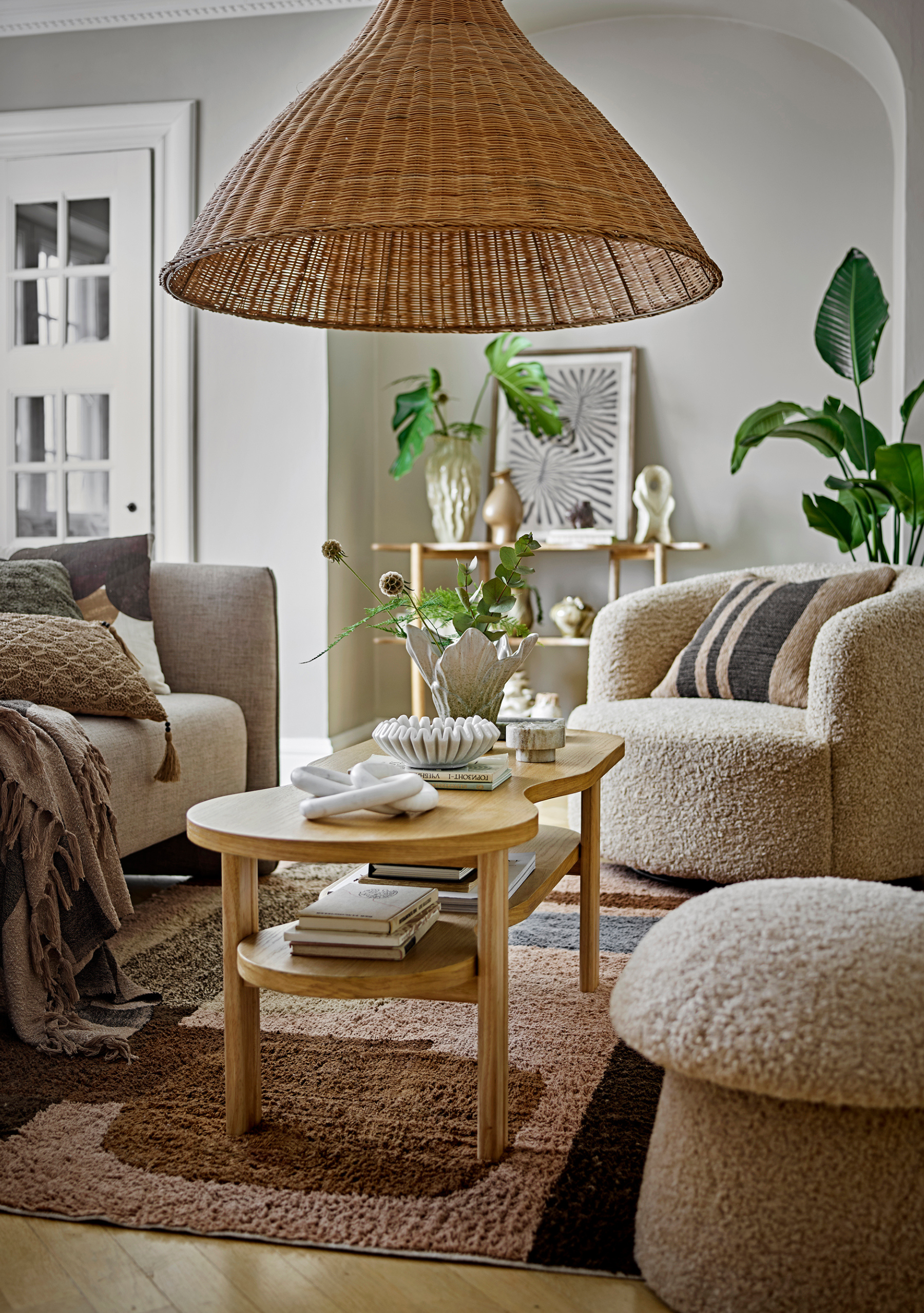 Camine Rattan Pendant - Elara Maison