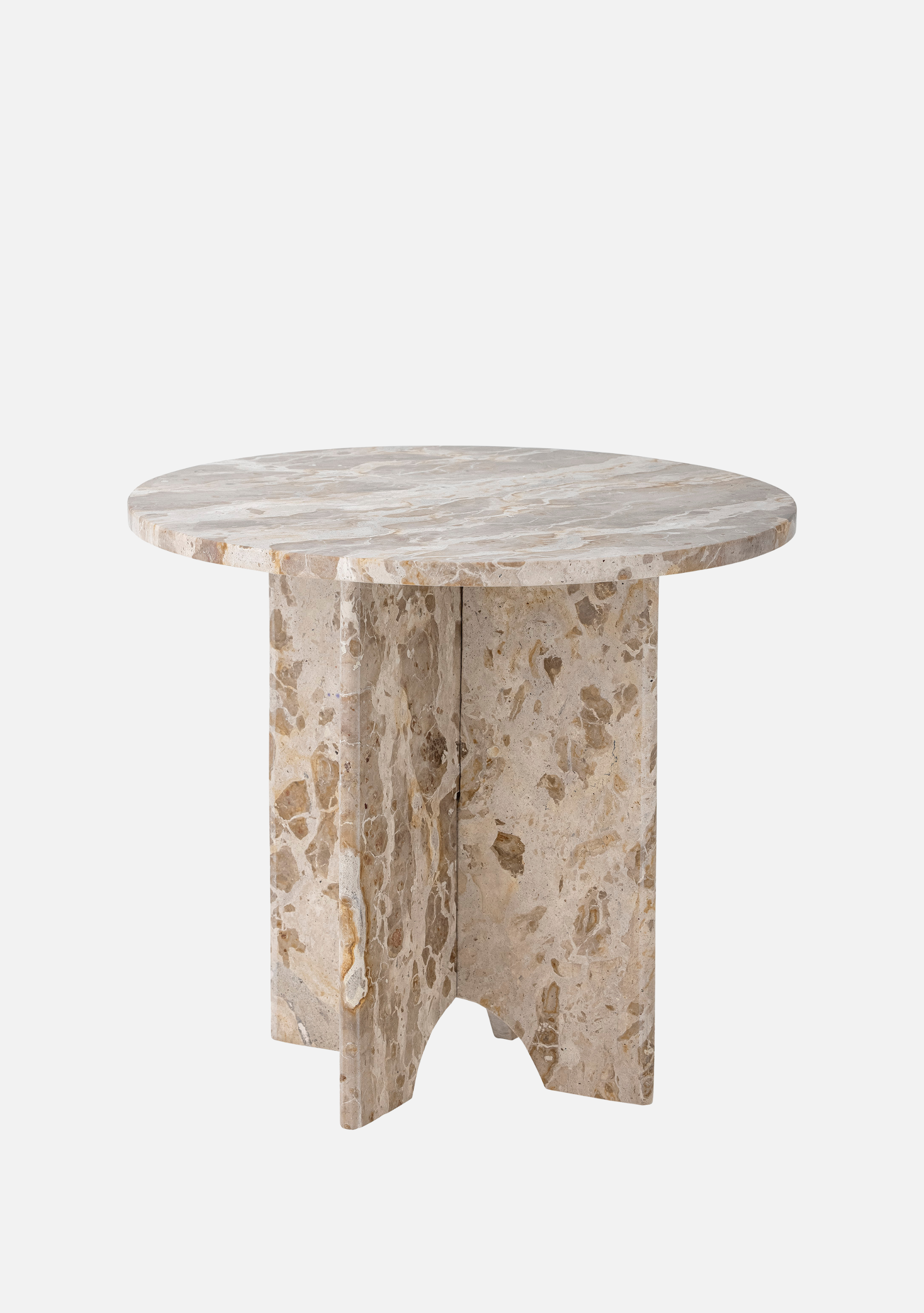 Jasmia Side Table – Brown Marble - Elara Maison