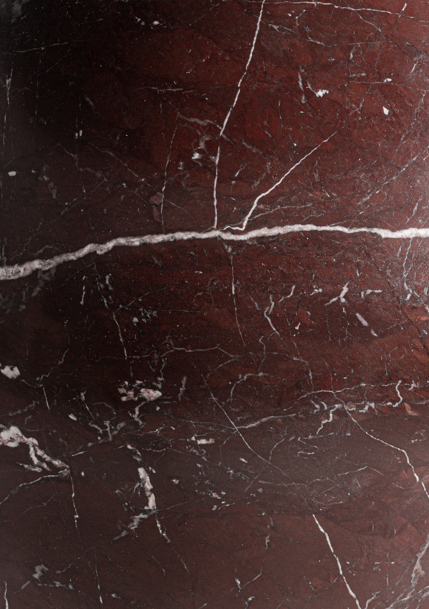 Bourg Sculptural Burgundy Marble Dining Table 140 cm
