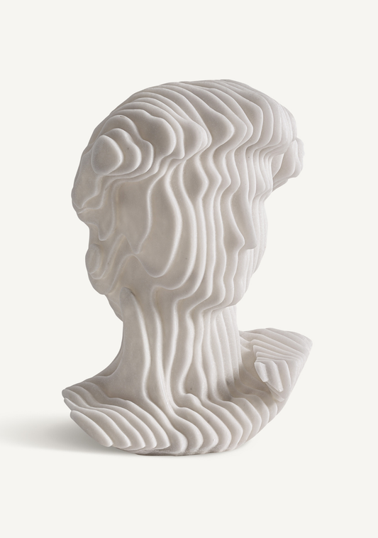 Maya Sculptural Bust – White - Elara Maison