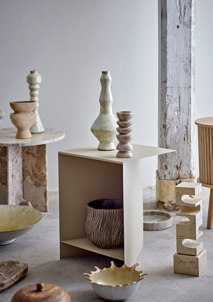 Jasmia Side Table – Brown Marble - Elara Maison