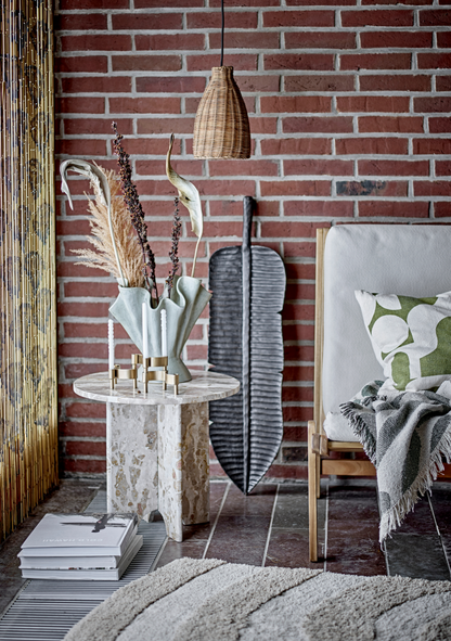 Jasmia Side Table – Brown Marble - Elara Maison