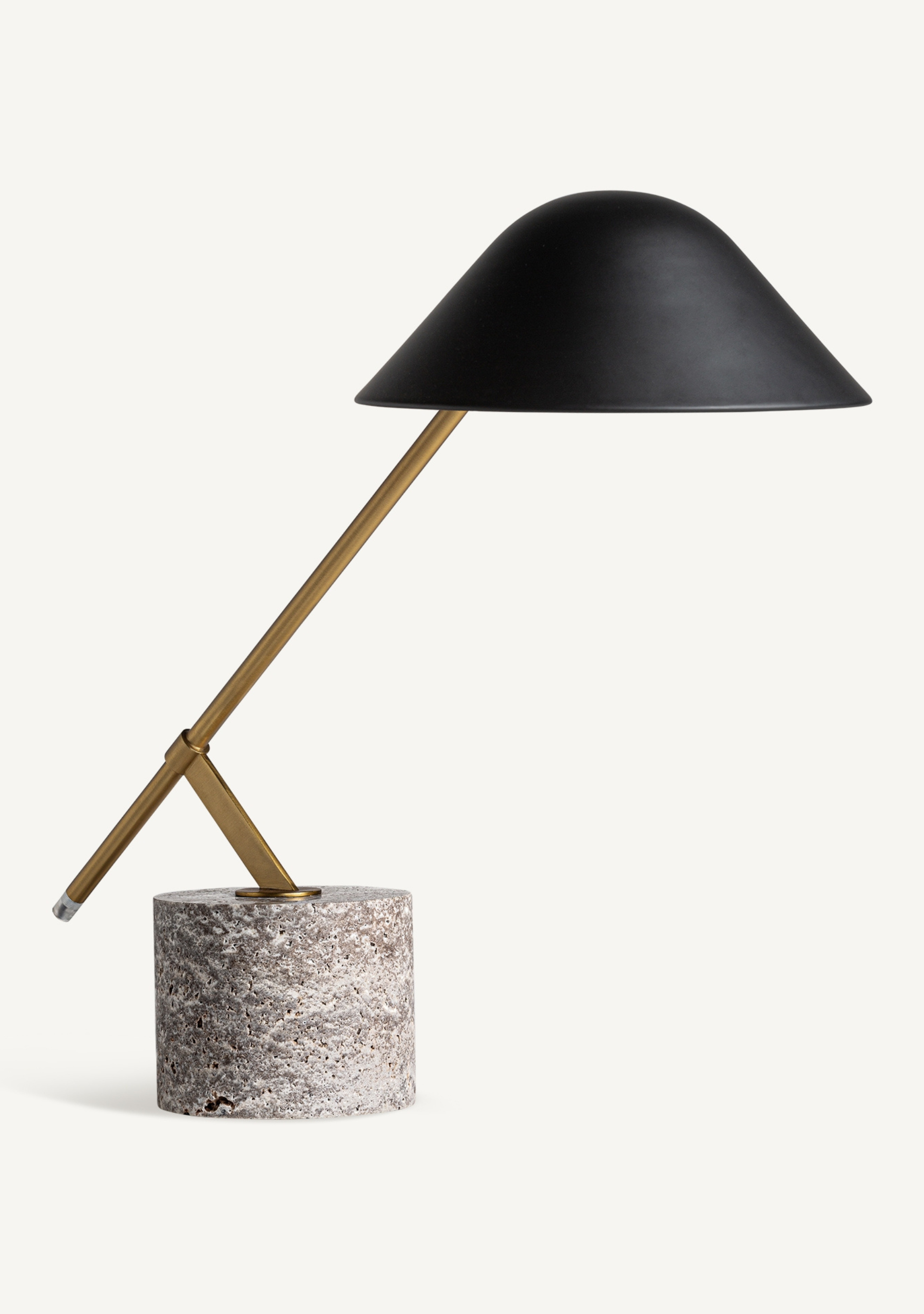 Eos Marble Table Lamp – Grey, Gold & Black - Elara Maison