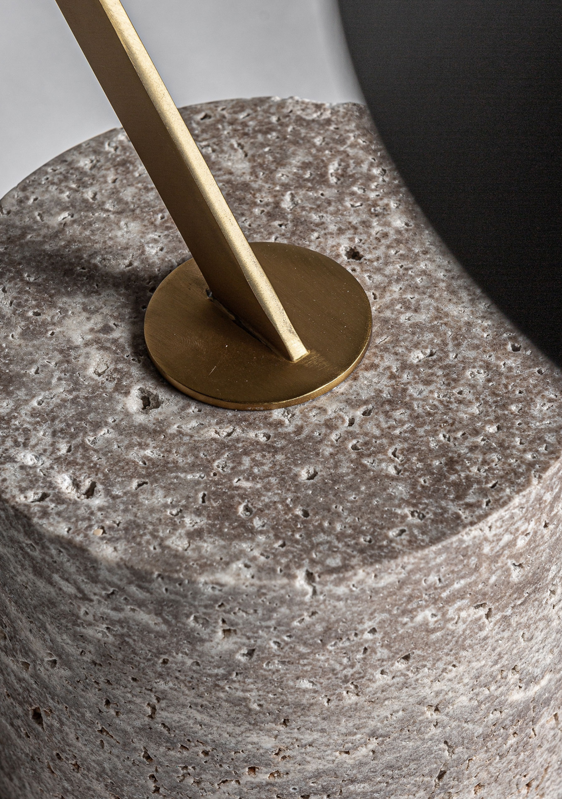 Eos Marble Table Lamp – Grey, Gold & Black - Elara Maison