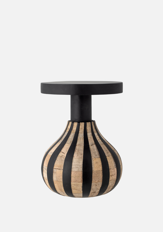 Aloise Side Table – Black FSC® 100% Mango Wood - Elara Maison