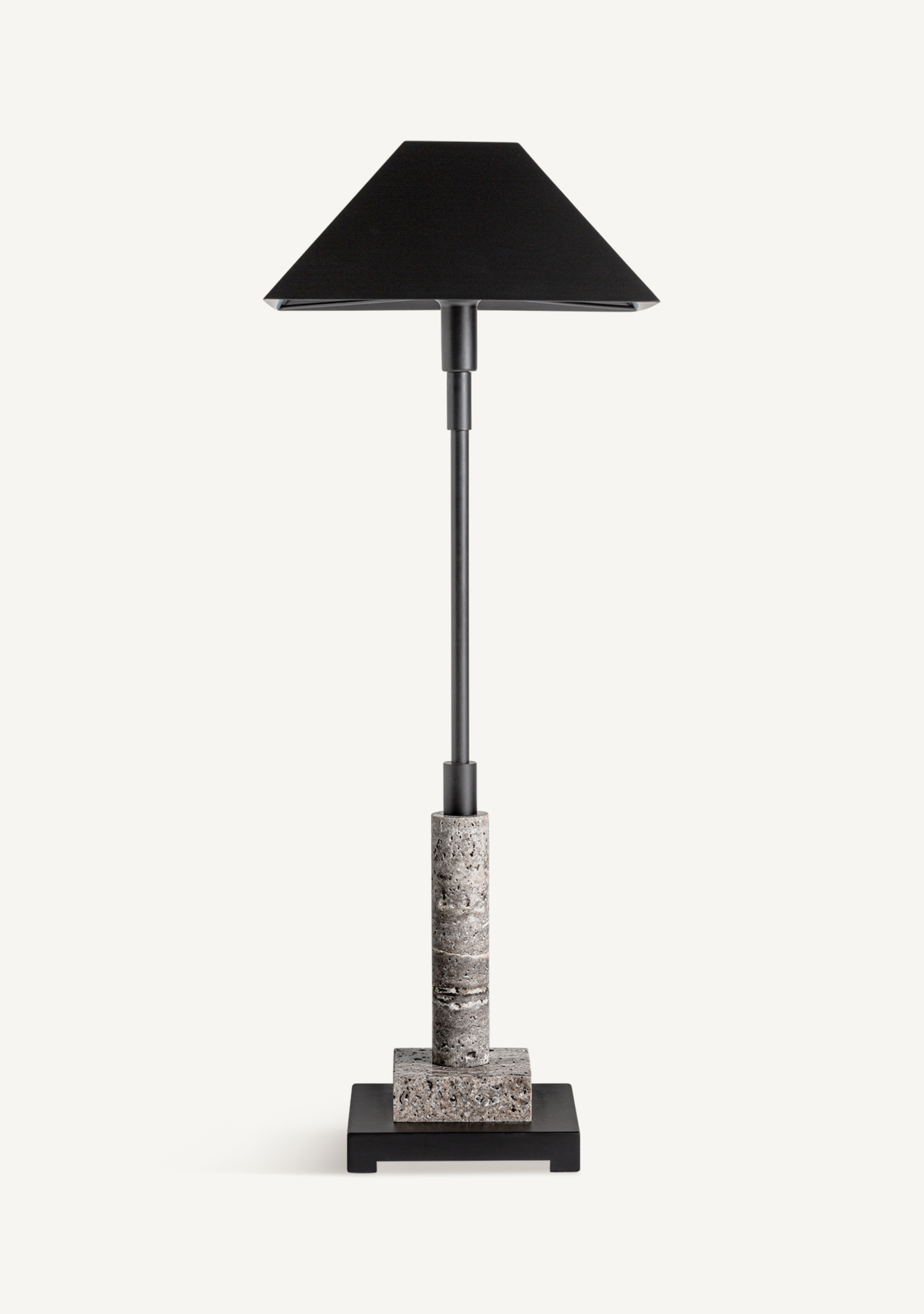 Atlas Marble Table Lamp – Grey & Black - Elara Maison