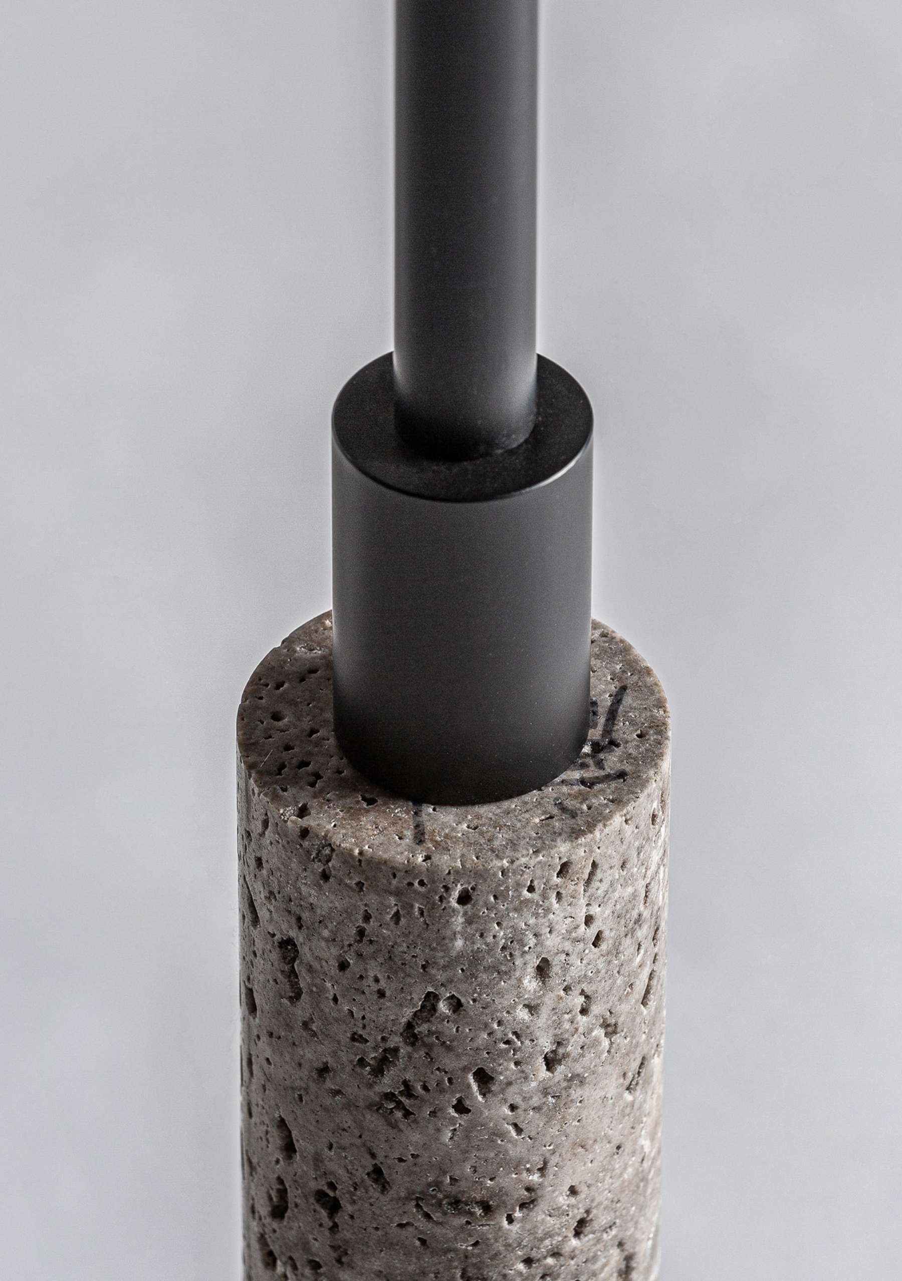 Atlas Marble Table Lamp – Grey & Black - Elara Maison