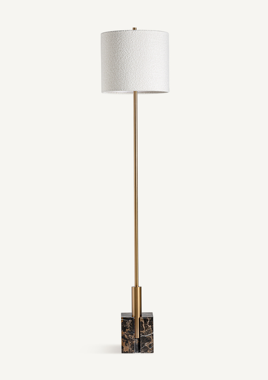 Saholy Marble Floor Lamp – Black & Gold - Elara Maison