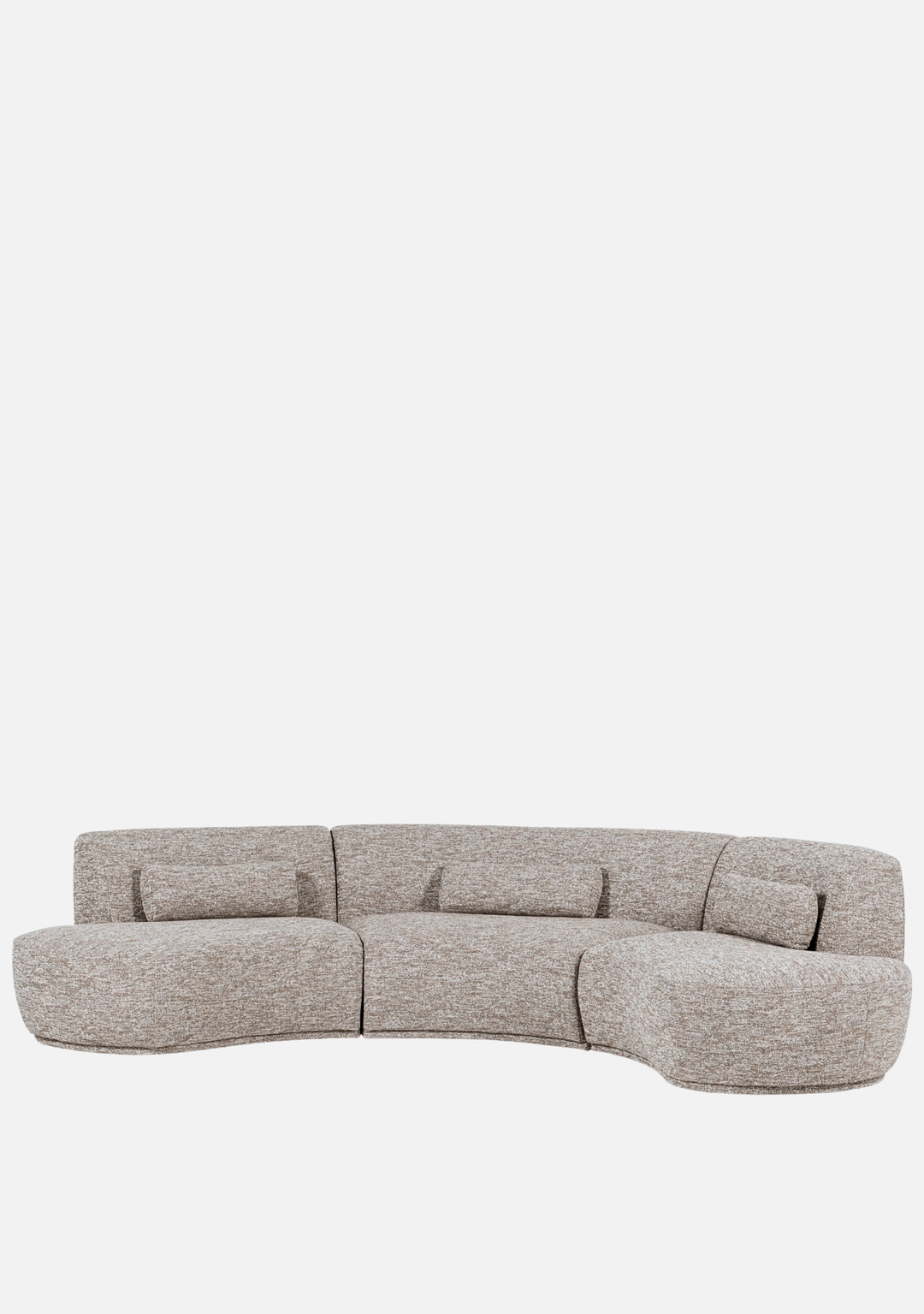Batavier Half Round Sofa 6-Seater 320×176 cm – Sand Mélange