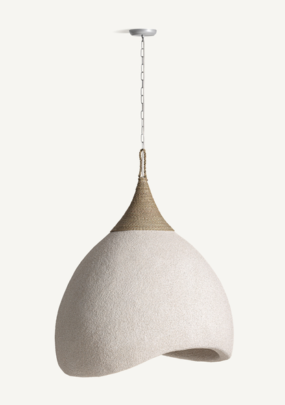 Nyland Sculptural Pendant Lamp – Cream - Elara Maison