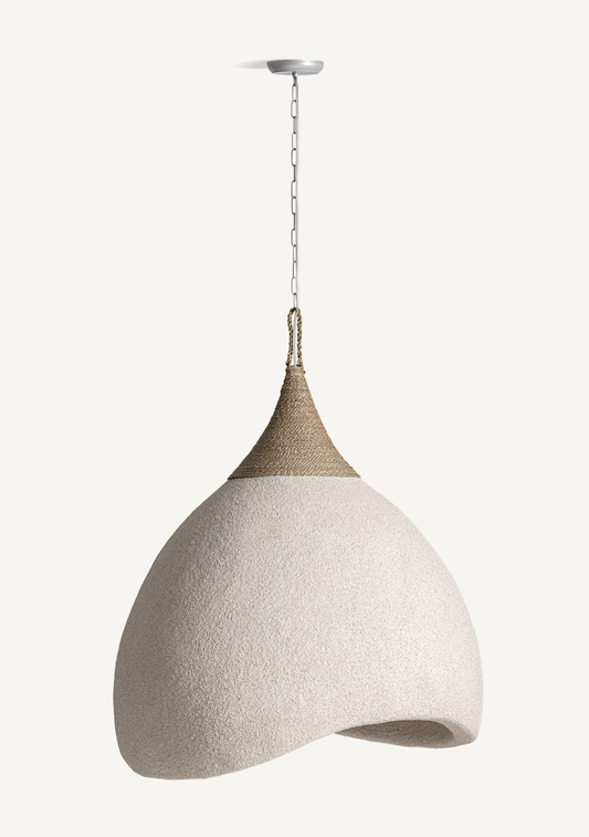 Nyland Sculptural Pendant Lamp – Cream - Elara Maison