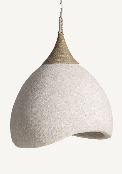 Nyland Sculptural Pendant Lamp – Cream - Elara Maison