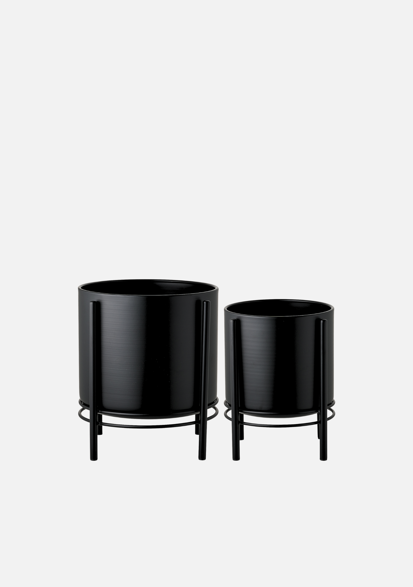 Flowerpot Set – Black Steel - Elara Maison