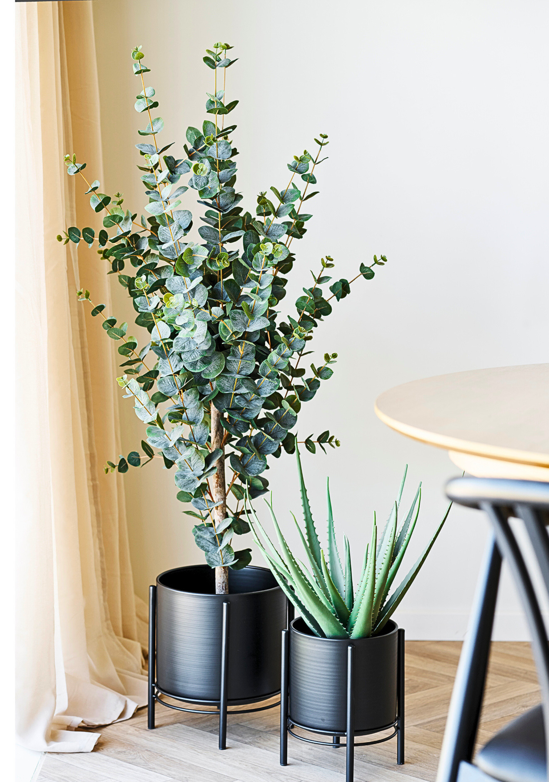 Flowerpot Set – Black Steel - Elara Maison