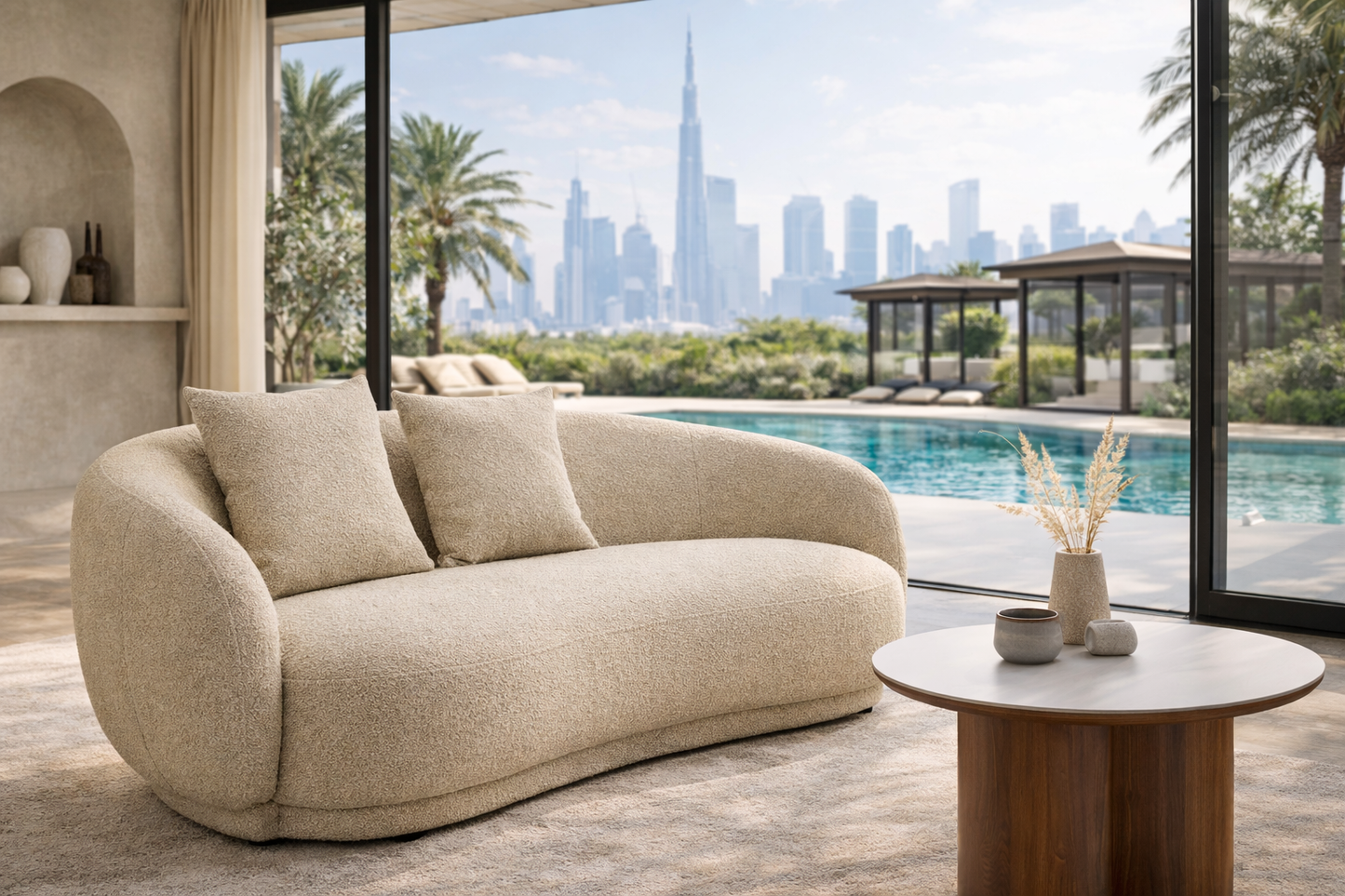 Hawkes 2.5 Seater Sofa – Sand Bouclé