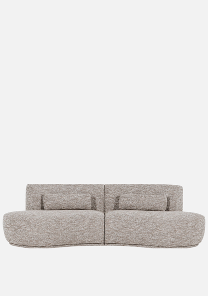 Batavier Halbrundsofa 4-Sitzer Sand Melange