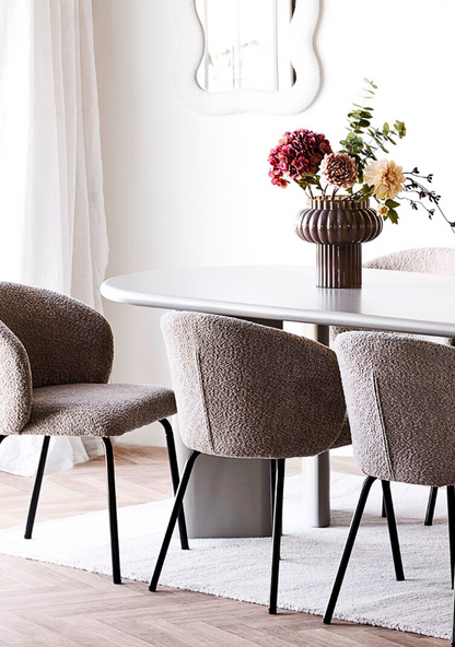 Sculptural Glass Vase – Brown - Elara Maison