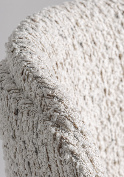 Erbach Armchair – Speckled Beige Upholstery & Brown Wood