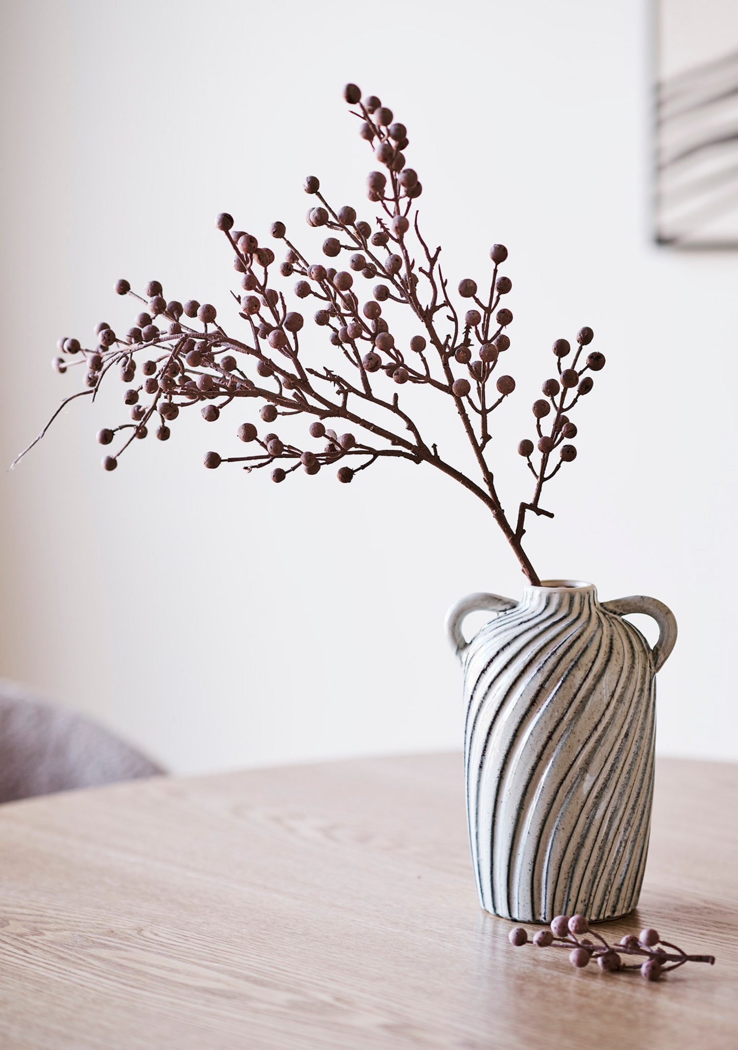 Ceramic Vase – Blue Swirl - Elara Maison