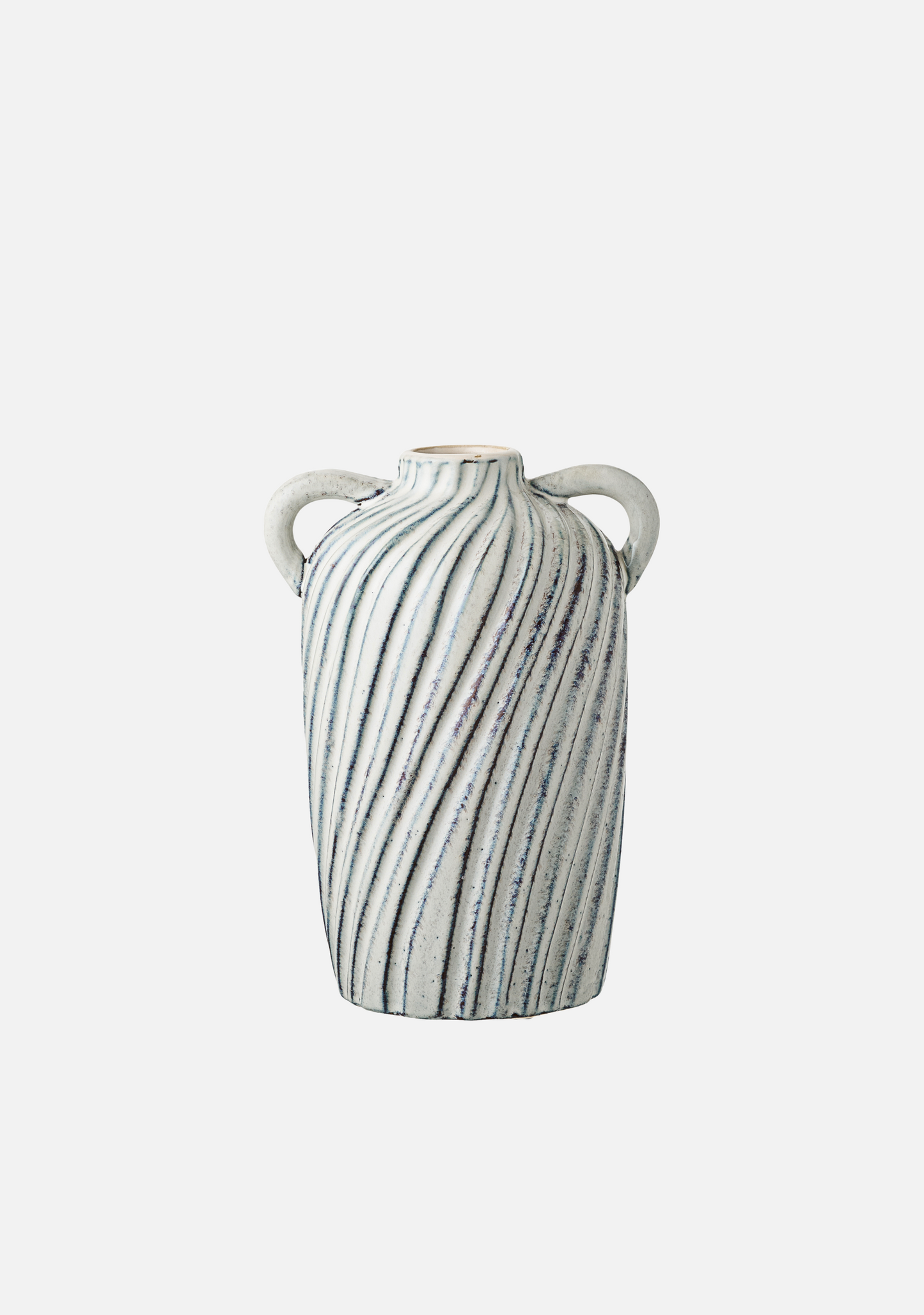 Ceramic Vase – Blue Swirl - Elara Maison