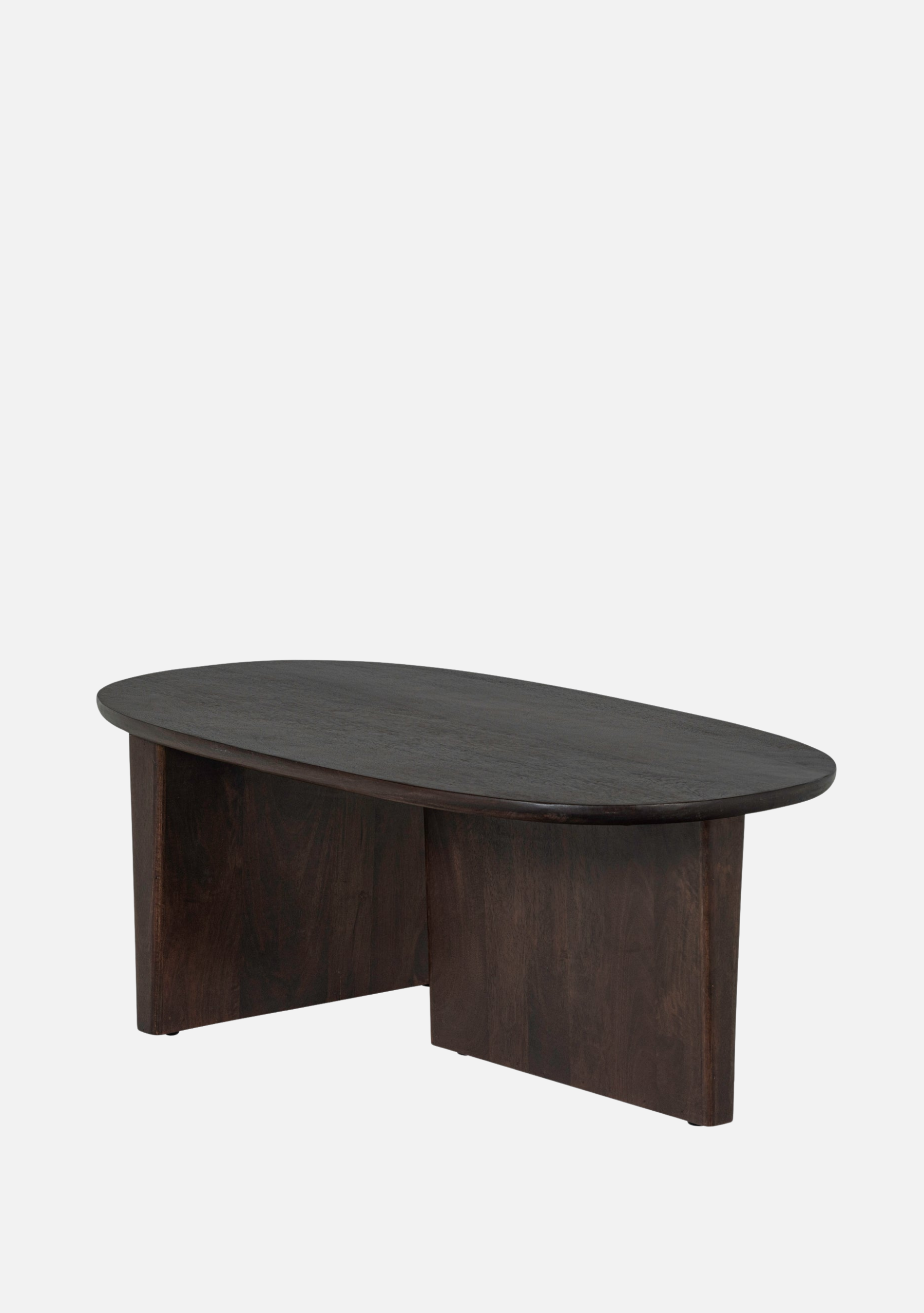 Seam Coffee Table – Mango Wood Dark Brown 110×60 cm - Elara Maison