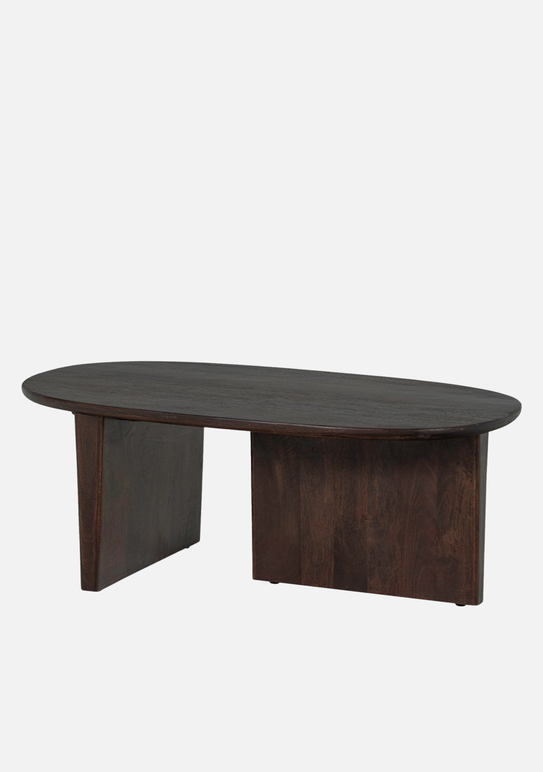 Seam Coffee Table – Mango Wood Dark Brown 110×60 cm - Elara Maison
