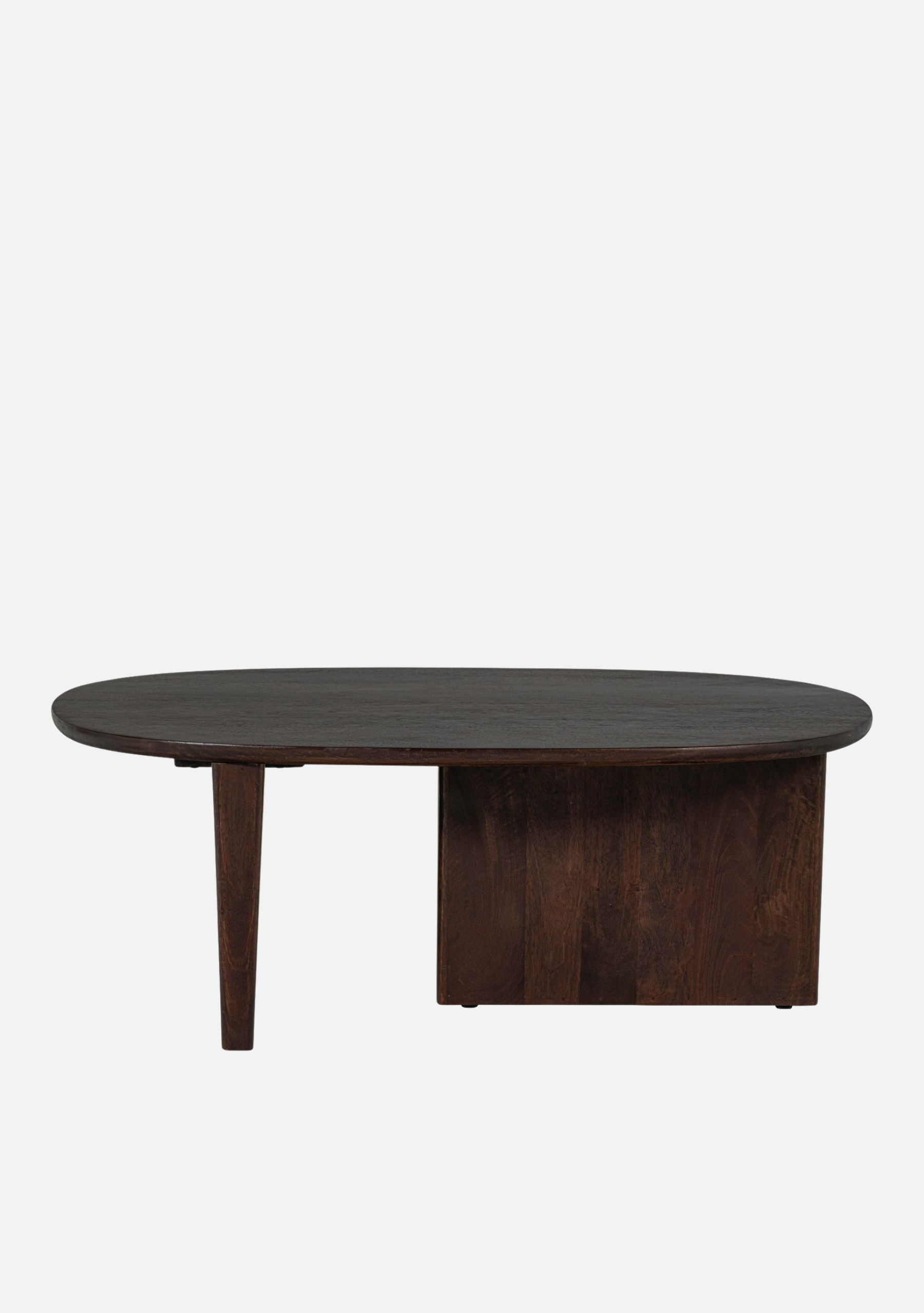 Seam Coffee Table – Mango Wood Dark Brown 110×60 cm - Elara Maison