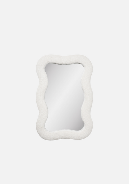 Bosaro Mirror – White Teddy Frame - Elara Maison