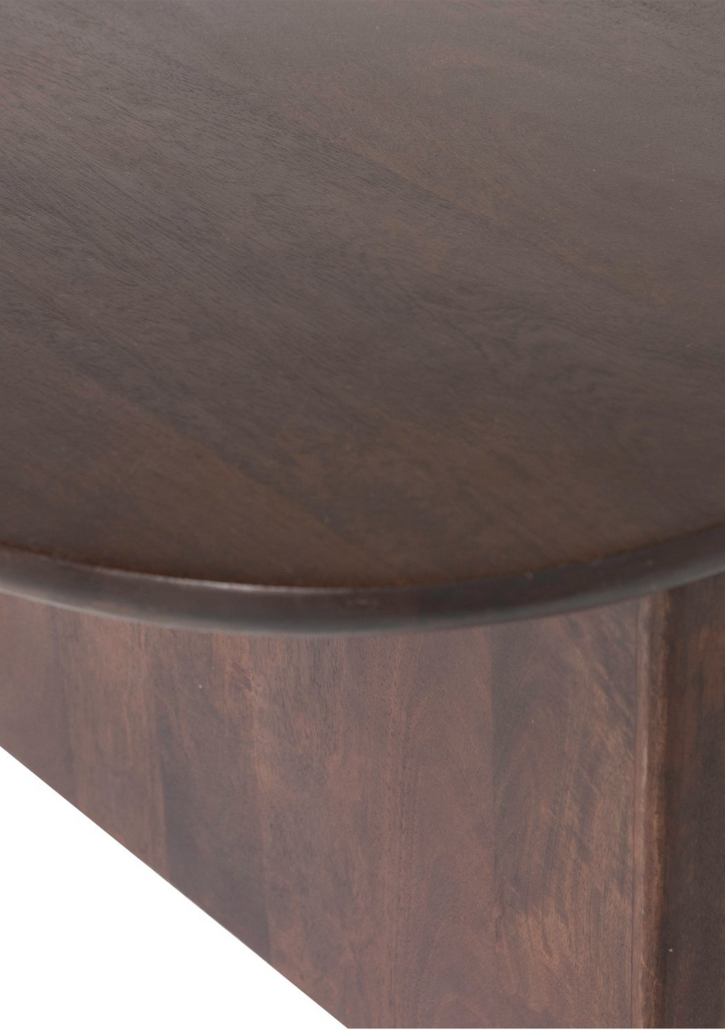 Seam Coffee Table – Mango Wood Dark Brown 110×60 cm - Elara Maison