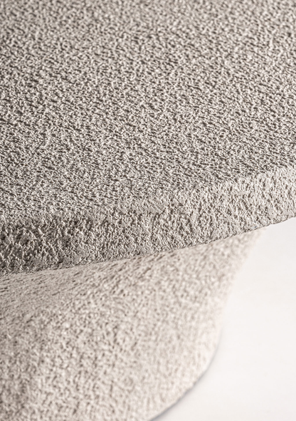 Sion Sculptural Cement Coffee Table – Beige - Elara Maison