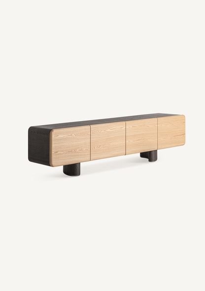 Laneo Wood TV Stand – Light Brown - Elara Maison