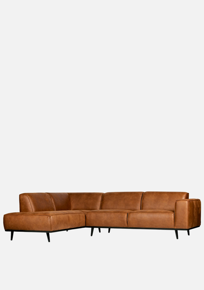 Statement Eco Leather Sofa – Cognac