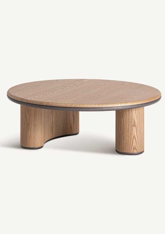 Leneo Architectural Coffee Table – Light Brown - Elara Maison