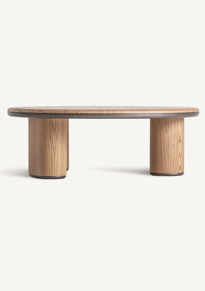 Leneo Architectural Coffee Table – Light Brown - Elara Maison