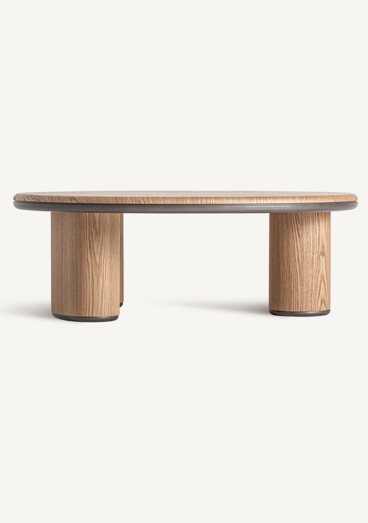 Leneo Architectural Coffee Table – Light Brown - Elara Maison