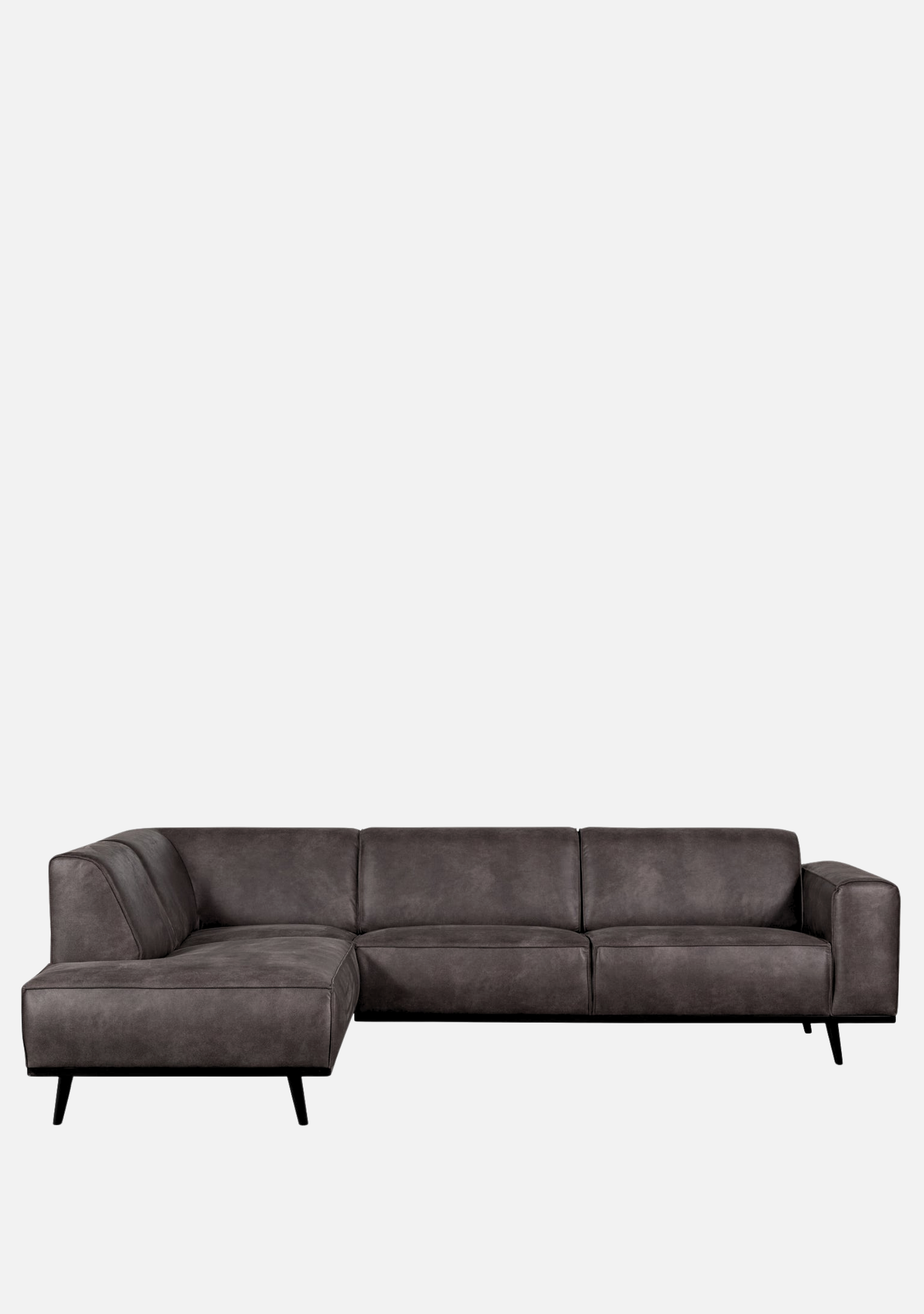 Statement Eco Leather Sofa – Dark Grey
