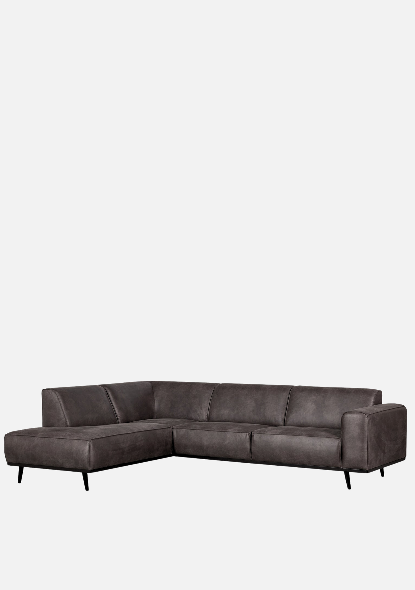 Statement Eco Leather Sofa – Dark Grey