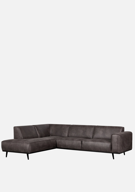 Statement Eco Leather Sofa – Dark Grey
