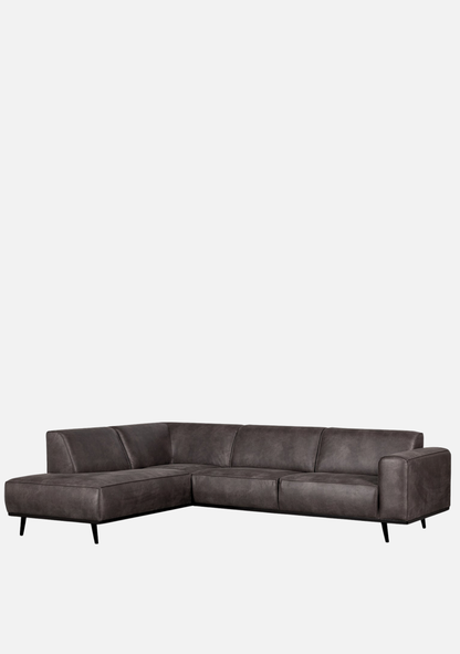 Statement Eco Leather Sofa – Dark Grey