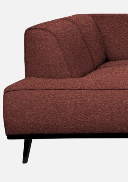 Statement Bouclé Sofa – Chestnut
