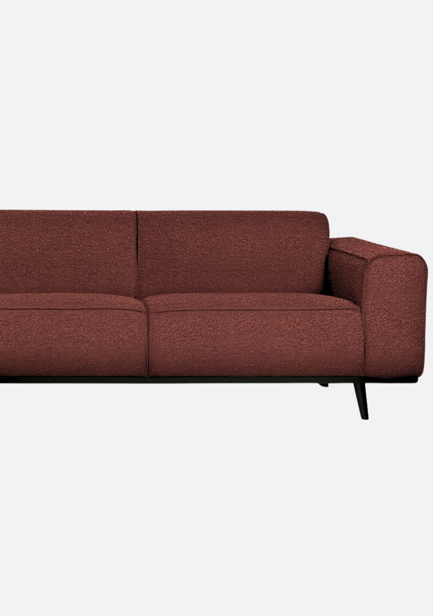 Statement Bouclé Sofa – Chestnut