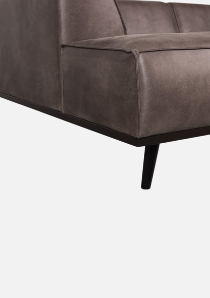 Statement Eco Leather Sofa – Dark Grey